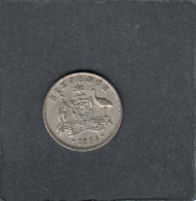 Beschrijving: 6 Pence  GEORGIUS VI 